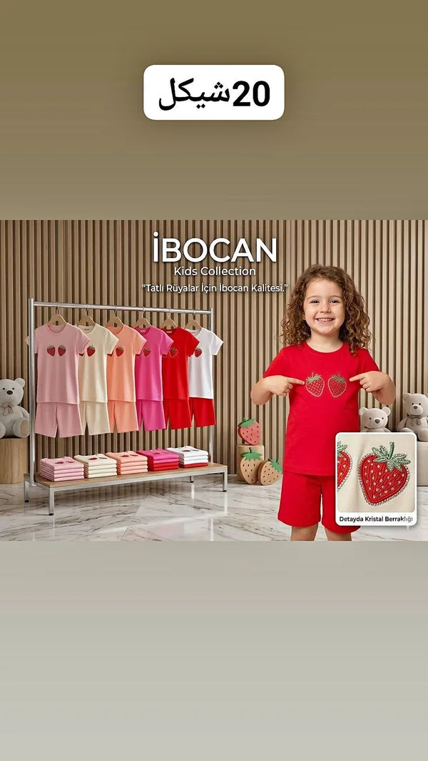 طقم ملابس صيفي للأطفال - إيبوكان (Ibocan) - ملابس أطفال - سوق غزة