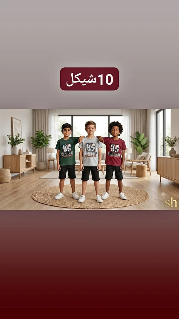 تيشيرت أطفال بطبعة مميزة (SH) - ملابس أطفال - سوق غزة