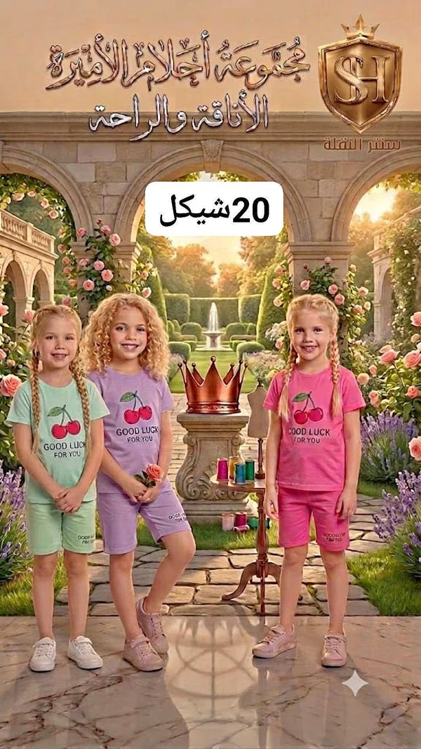 طقم ملابس أطفال - مجموعة أناقة وراحة (SH) - ملابس أطفال - سوق غزة
