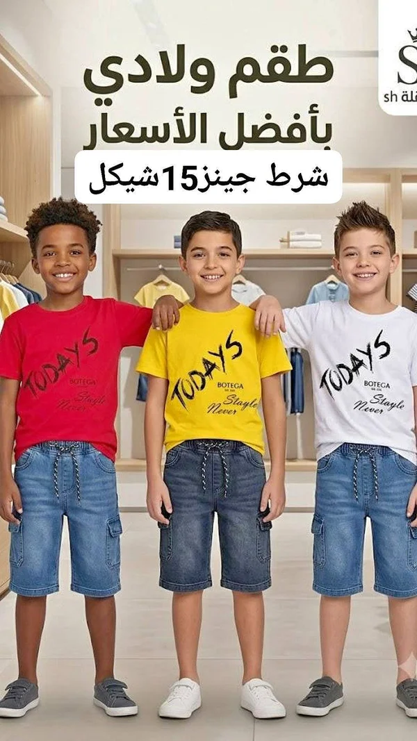 طقم ولادي - Bottega St yle Never - ملابس أطفال - سوق غزة