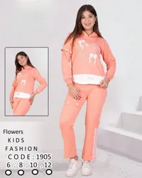 طقم ملابس رياضية للبنات - فلاورز كيدز فاشون (Flowers Kids Fashion)
