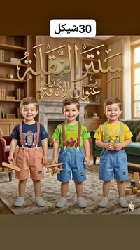 طقم ملابس أطفال صيفي - سنتر النقلة - سوق غزة