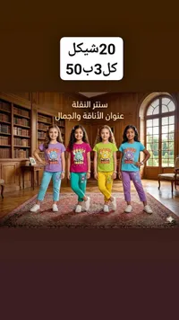 طقم ملابس أطفال صيفي - سنتر النقلة - سوق غزة