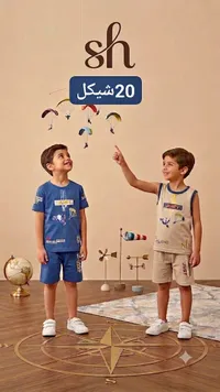 طقم ملابس صيفي للأولاد - جاست (Just) - سوق غزة