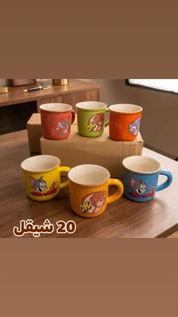 مج سيراميك برسومات توم وجيري - أدوات منزلية - سوق غزة
