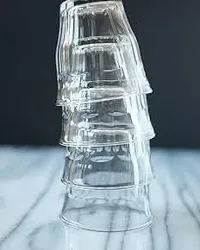 كاسات شاي زجاجية شفافة