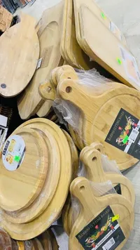 صحن بامبو خشبي طبيعي