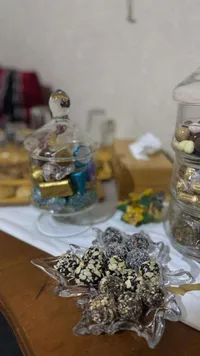 صحن تقديم زجاجي شفاف بتصميم نجمة