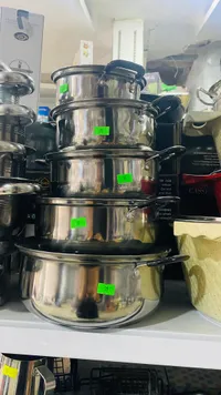 طقم طناجر ستانلس ستيل - 5 قطع
