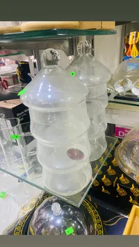 طقم حافظات زجاجية ثلاثية الطبقات