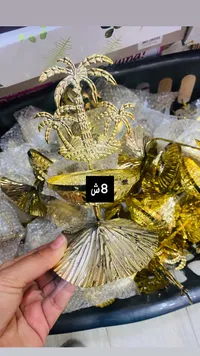 تمثال نخلة ذهبي ديكوري