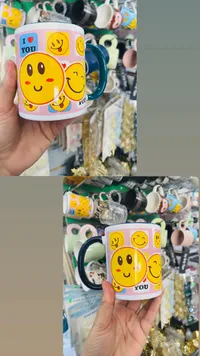 كوب سيراميك بتصميم الوجوه المبتسمة