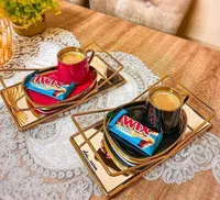 طقم صواني ضيافة معدنية بمرآة (Twix Set)