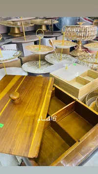 صينية ضيافة خشبية مقسمة