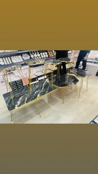 طقم طاولات خدمة ماربل بتصميم عصري
