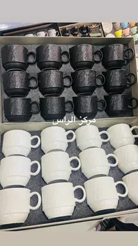 طقم أكواب قهوة سيراميك فاخر - مركز الراس