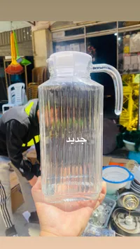 إبريق زجاجي مربع للمشروبات