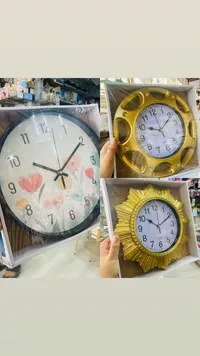 ساعة حائط ديكور متنوعة - كوارتز (Quartz)