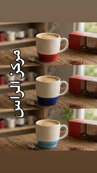 طقم أكواب سيراميك ملونة - مركز الماس
