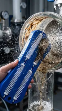 فرشاة تنظيف الأكواب والزجاجات المزدوجة