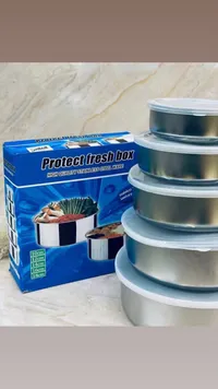 طقم حافظات طعام ستانلس ستيل - بروتكت فريش بوكس (Protect Fresh Box)