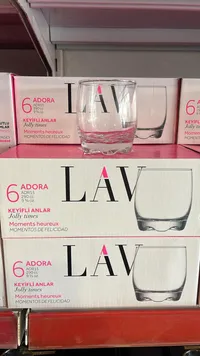 طقم كاسات زجاجية أدورا - لاف (Lav)
