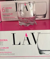 طقم كاسات زجاجية أدورا - لاف (Lav)