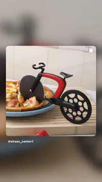 قطاعة بيتزا بتصميم دراجة هوائية