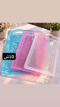 صينية تقديم بلاستيكية بتصميم خلية النحل - سوق غزة