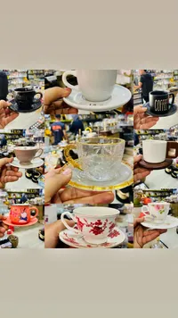 طقم فناجين قهوة وشاي متنوعة