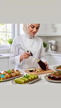 أداة حفر وتفريغ الخضروات الكهربائية