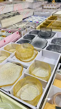 طقم صحون تقديم زجاجية فاخرة