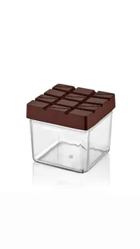 علبة تخزين بتصميم قطعة الشوكولاتة