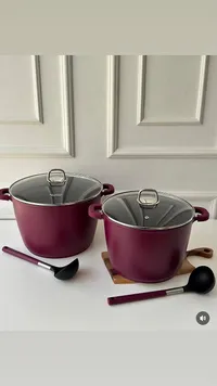 طقم طناجر مطبخ مع مغارف - إيزي كوكينج (Easy Cooking)