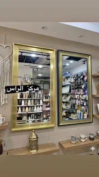مرآة حائط مستطيلة بإطار عصري - مركز الراس