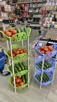 ستاند تنظيم الخضار والفواكه متعدد الطبقات