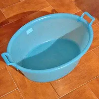 طشت غسيل بلاستيكي بيضاوي
