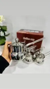 طقم ركوات قهوة ستانلس ستيل