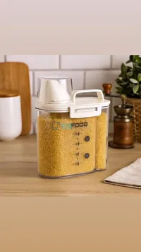 حاوية تخزين طعام شفافة مع مكيال - إيكوفود (EcoFood)
