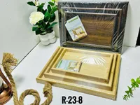 طقم صواني تقديم خشبية (Serving Tray Set)