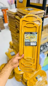 صينية تقديم طعام خشبية (Food Tray)