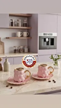 طقم أكواب قهوة بتصميم مميز