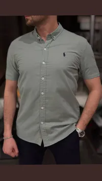 قميص رجالي صيفي بأكمام قصيرة - بولو رالف لورين (Polo Ralph Lauren)