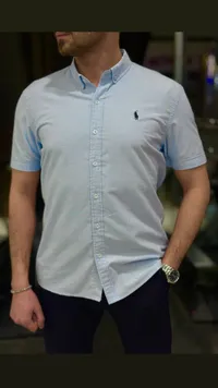 قميص رجالي صيفي بأكمام قصيرة - بولو رالف لورين (Polo Ralph Lauren)
