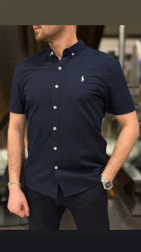 قميص رجالي كلاسيكي كحلي - بولو رالف لورين (Ralph Lauren)