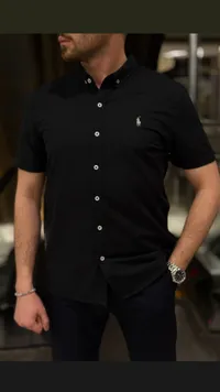قميص رجالي كلاسيكي بأكمام قصيرة - رالف لورين (Ralph Lauren)