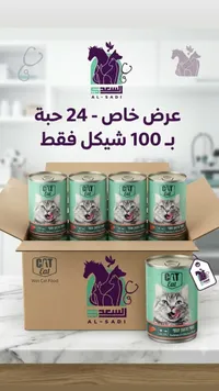 طعام رطب للقطط بنكهة السلمون - كات إيت (Cat Eat) - سوق غزة