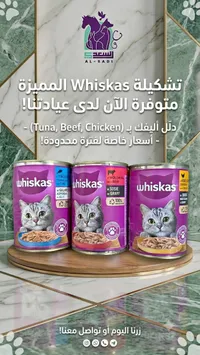 طعام قطط معلب - ويسكاس (Whiskas) - سوق غزة