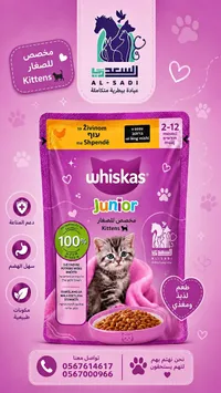 طعام قطط جونيور - ويسكاس (Whiskas)