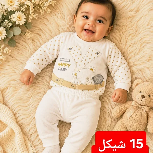 طقم ملابس أطفال هابي بيبي - مواليد - سوق غزة